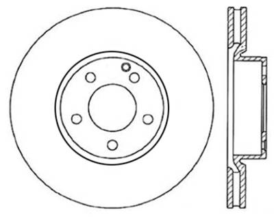 StopTech - StopTech 128.35110L Sport Cross-Drilled Disc Brake Rotor