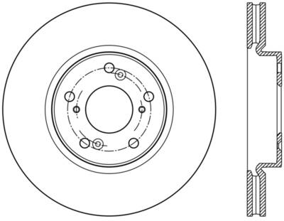 StopTech - StopTech 128.40086L Sport Cross-Drilled Disc Brake Rotor for 13-22 Accord