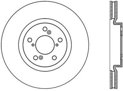 StopTech - StopTech 128.40071R Sport Cross-Drilled Disc Brake Rotor for MDX Pilot RLX ZDX