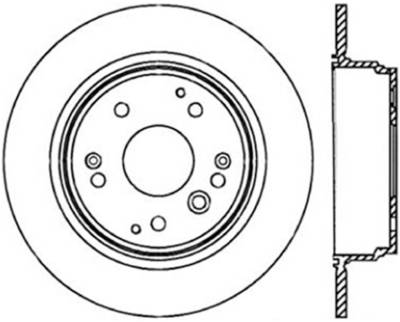 StopTech - StopTech 128.40061R Sport Cross-Drilled Disc Brake Rotor for 03-11 Element TL