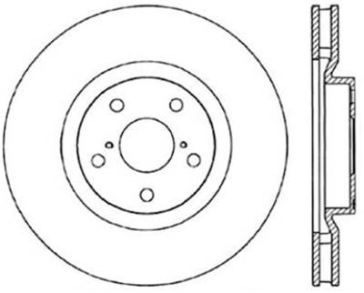 StopTech - StopTech 128.44103L Sport Cross-Drilled Disc Brake Rotor for 93-98 Supra