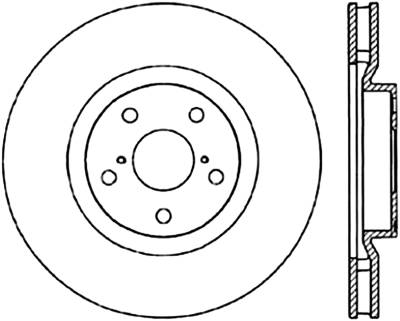 StopTech - StopTech 128.44104R Sport Cross-Drilled Disc Brake Rotor for 93-98 Supra