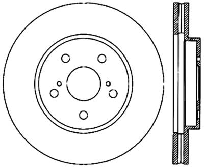 StopTech - StopTech 128.44125R Sport Cross-Drilled Disc Brake Rotor