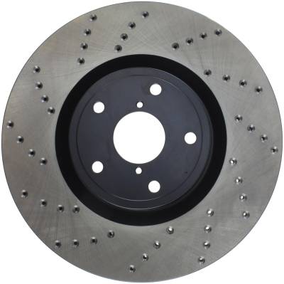 StopTech - StopTech 128.47022R Sport Cross-Drilled Disc Brake Rotor for Impreza WRX STI