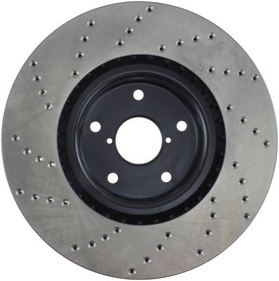 StopTech - StopTech 128.47022L Sport Cross-Drilled Disc Brake Rotor for Impreza WRX STI