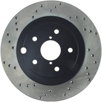 StopTech - StopTech 128.47030R Sport Cross-Drilled Disc Brake Rotor for Impreza WRX STI