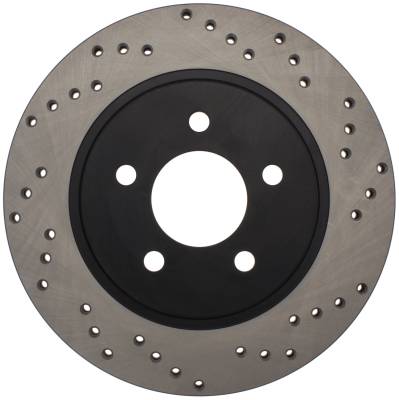 StopTech - StopTech 128.61087R Sport Cross-Drilled Disc Brake Rotor for 05-14 Mustang