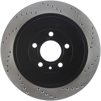 StopTech - StopTech 128.61105L Sport Cross-Drilled Disc Brake Rotor for 13-14 Mustang