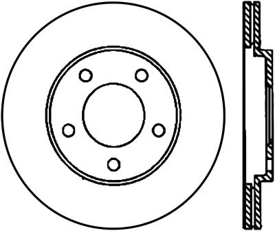 StopTech - StopTech 126.61087CSR Sport Cryo-Treated Slotted Disc Brake Rotor for Mustang
