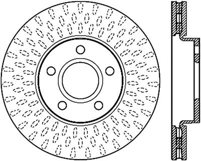 StopTech - StopTech 126.61100SR Sport Slotted Disc Brake Rotor for C-Max C30 Focus S40
