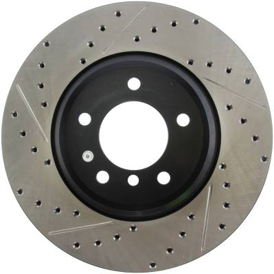 StopTech - StopTech 127.34093R Sport Cross-Drilled & Slotted Disc Brake Rotor