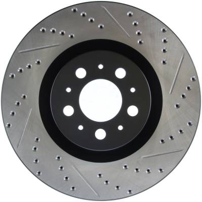 StopTech - StopTech 127.39035L Sport Cross-Drilled & Slotted Disc Brake Rotor