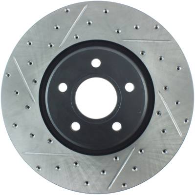 StopTech - StopTech 127.39038R Sport Cross-Drilled & Slotted Disc Brake Rotor