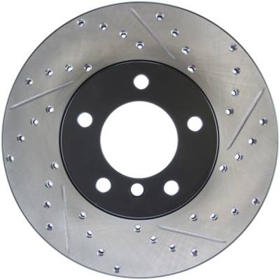 StopTech - StopTech 127.34108L Sport Cross-Drilled & Slotted Disc Brake Rotor