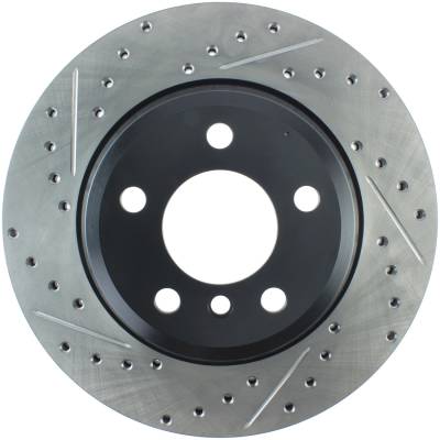 StopTech - StopTech 127.34141R Sport Cross-Drilled & Slotted Disc Brake Rotor