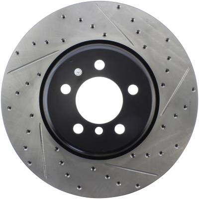 StopTech - StopTech 127.34144L Sport Cross-Drilled & Slotted Disc Brake Rotor