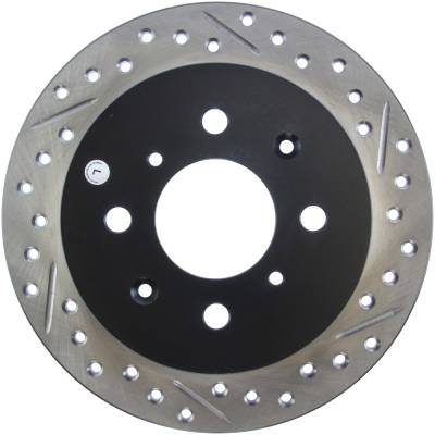 StopTech - StopTech 127.40017L Sport Cross-Drilled & Slotted Disc Brake Rotor
