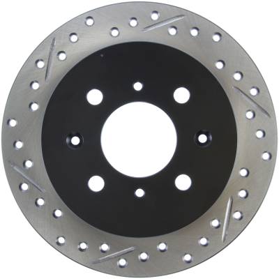 StopTech - StopTech 127.40017R Sport Cross-Drilled & Slotted Disc Brake Rotor
