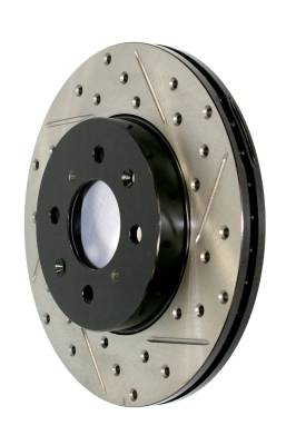 StopTech - StopTech 127.34147L Sport Cross-Drilled & Slotted Disc Brake Rotor