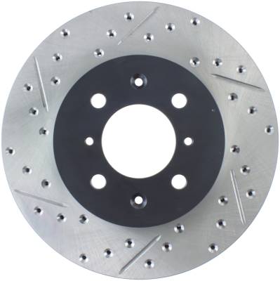 StopTech - StopTech 127.40021R Sport Cross-Drilled & Slotted Disc Brake Rotor