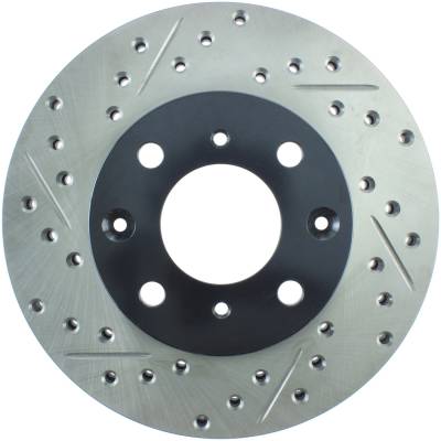 StopTech - StopTech 127.40023R Sport Cross-Drilled & Slotted Disc Brake Rotor