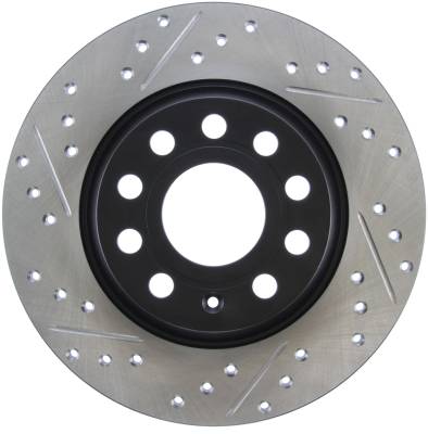 StopTech - StopTech 127.33099R Sport Cross-Drilled & Slotted Disc Brake Rotor