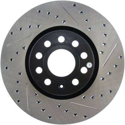 StopTech - StopTech 127.33098L Sport Cross-Drilled & Slotted Disc Brake Rotor
