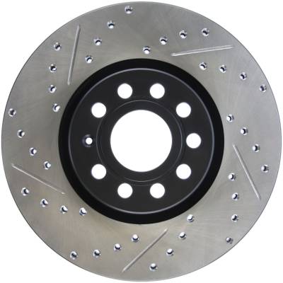 StopTech - StopTech 127.33098R Sport Cross-Drilled & Slotted Disc Brake Rotor