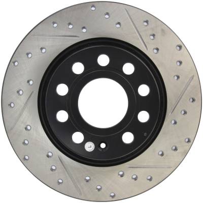 StopTech - StopTech 127.33099L Sport Cross-Drilled & Slotted Disc Brake Rotor