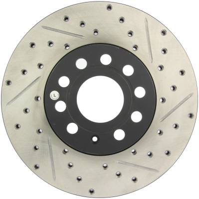 StopTech - StopTech 127.33110L Sport Cross-Drilled & Slotted Disc Brake Rotor