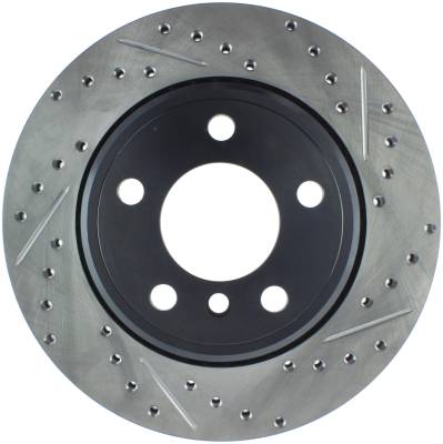 StopTech - StopTech 127.34061L Sport Cross-Drilled & Slotted Disc Brake Rotor for X5