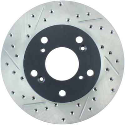 StopTech - StopTech 127.40056R Sport Cross-Drilled & Slotted Disc Brake Rotor