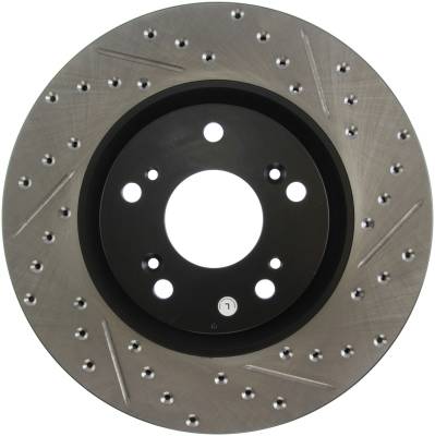StopTech - StopTech 127.40057L Sport Cross-Drilled & Slotted Disc Brake Rotor
