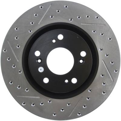 StopTech - StopTech 127.40057R Sport Cross-Drilled & Slotted Disc Brake Rotor