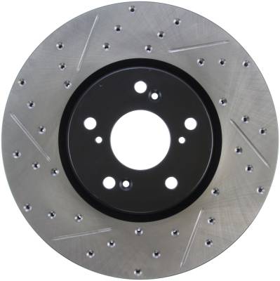 StopTech - StopTech 127.40062R Sport Cross-Drilled & Slotted Disc Brake Rotor for TL