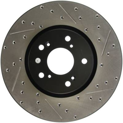 StopTech - StopTech 127.40062L Sport Cross-Drilled & Slotted Disc Brake Rotor for TL