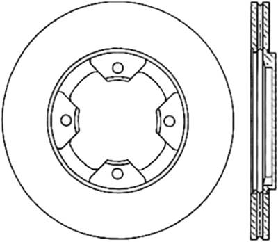 StopTech - StopTech 127.42034L Sport Cross-Drilled & Slotted Disc Brake Rotor for 300ZX
