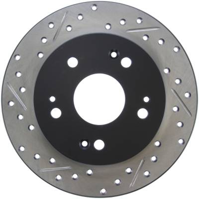 StopTech - StopTech 127.40040R Sport Cross-Drilled & Slotted Disc Brake Rotor