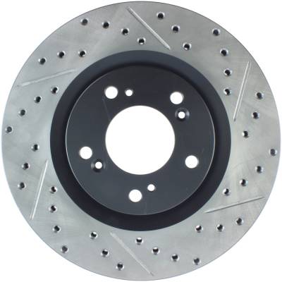 StopTech - StopTech 127.40048L Sport Cross-Drilled & Slotted Disc Brake Rotor for S2000