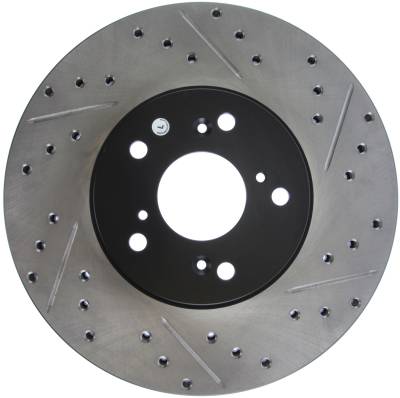 StopTech - StopTech 127.40046L Sport Cross-Drilled & Slotted Disc Brake Rotor