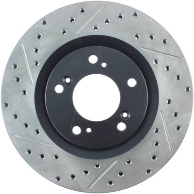 StopTech - StopTech 127.40048R Sport Cross-Drilled & Slotted Disc Brake Rotor for S2000