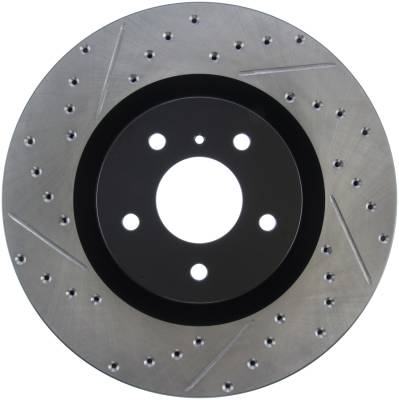 StopTech - StopTech 127.42076R Sport Cross-Drilled & Slotted Disc Brake Rotor