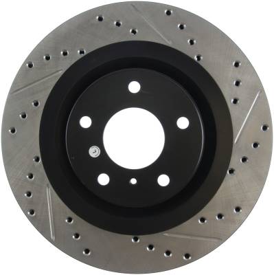StopTech - StopTech 127.42080L Sport Cross-Drilled & Slotted Disc Brake Rotor