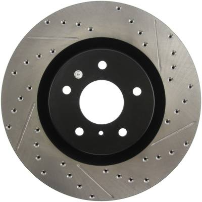 StopTech - StopTech 127.42076L Sport Cross-Drilled & Slotted Disc Brake Rotor