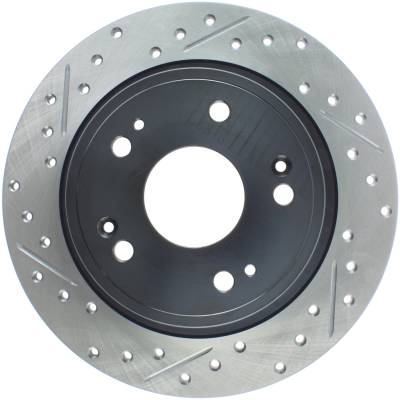 StopTech - StopTech 127.40068R Sport Cross-Drilled & Slotted Disc Brake Rotor