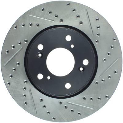 StopTech - StopTech 127.40086L Sport Cross-Drilled & Slotted Disc Brake Rotor for Accord