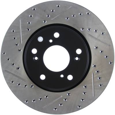 StopTech - StopTech 127.40086R Sport Cross-Drilled & Slotted Disc Brake Rotor for Accord