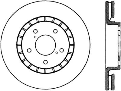 StopTech - StopTech 127.44137R Sport Cross-Drilled & Slotted Disc Brake Rotor