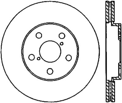 StopTech - StopTech 127.44138L Sport Cross-Drilled & Slotted Disc Brake Rotor