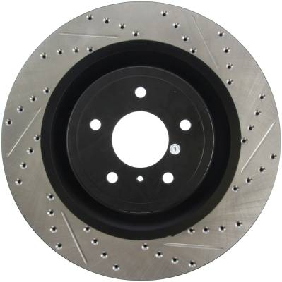 StopTech - StopTech 127.42100L Sport Cross-Drilled & Slotted Disc Brake Rotor